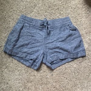 Old Navy XS Blue Linen Shorts EUC